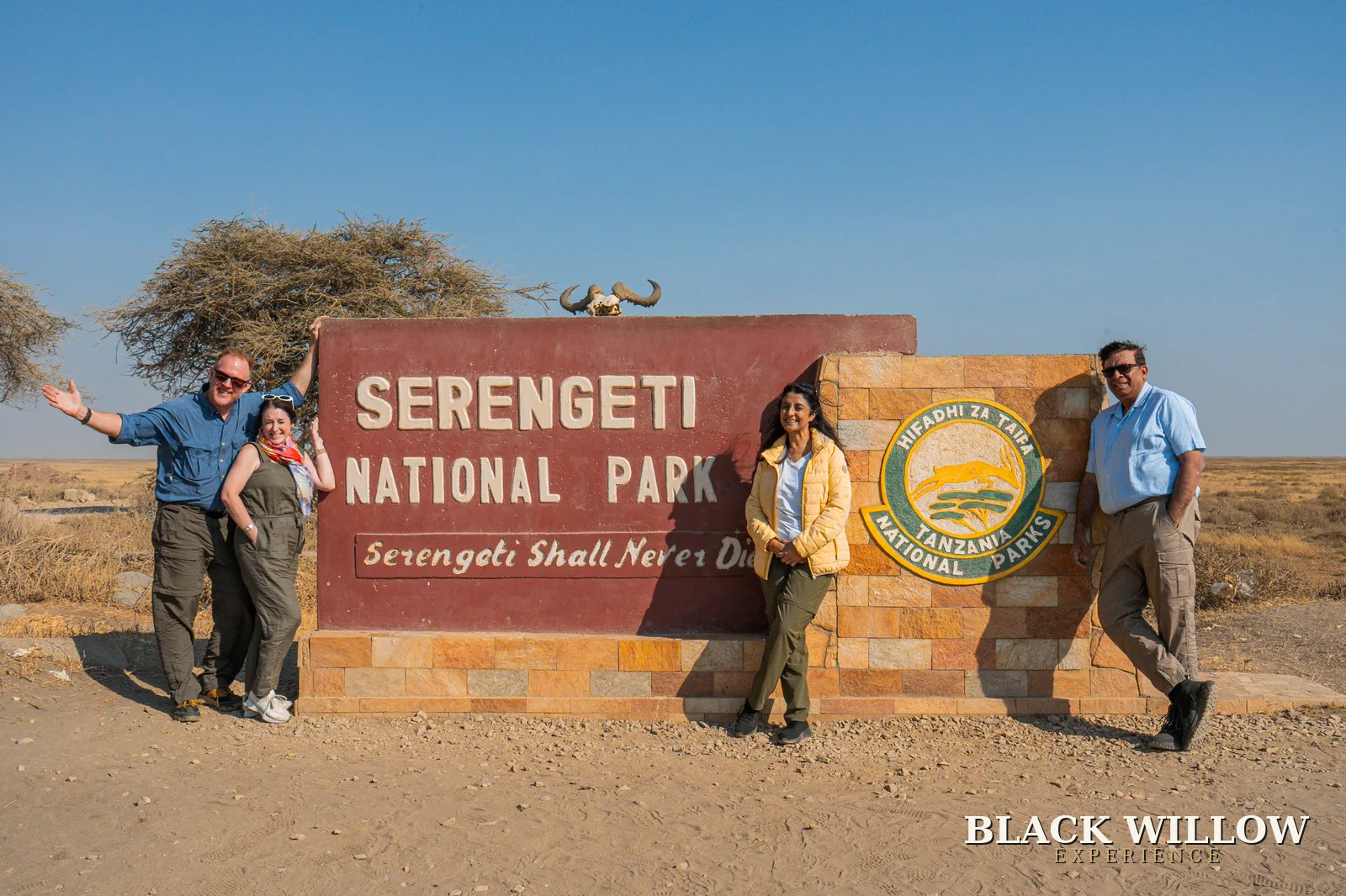 Black Willow guests at the Serengeti National Park gate
