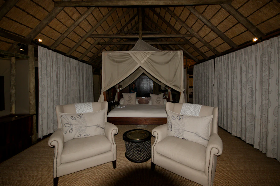 A warm, well-appointed lodge room interior